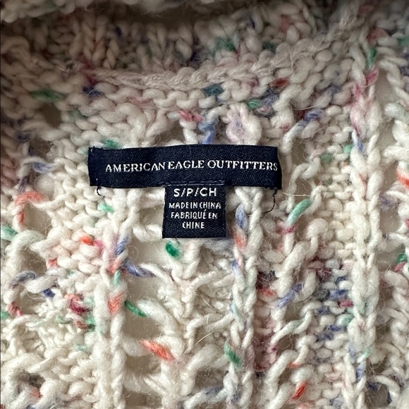 American Eagle Outfitters Cream Multicolor Knit Sweater - Picture 4 of 4